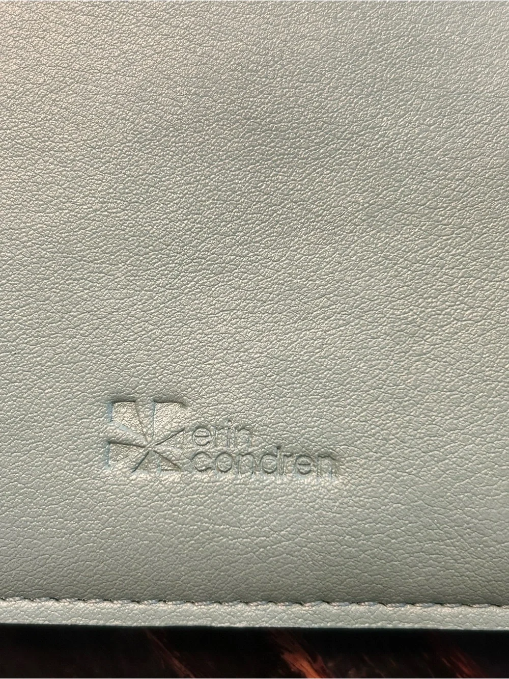 Erin Condren Sage Vegan Leather Folio like new